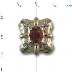 r9583 Garnet Bracelet Slide 